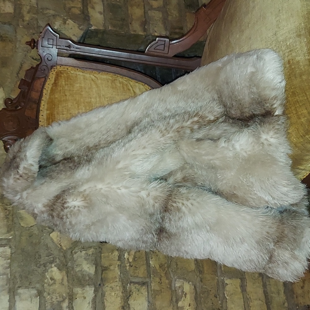 1960s FAUX FUR coat womens Medium